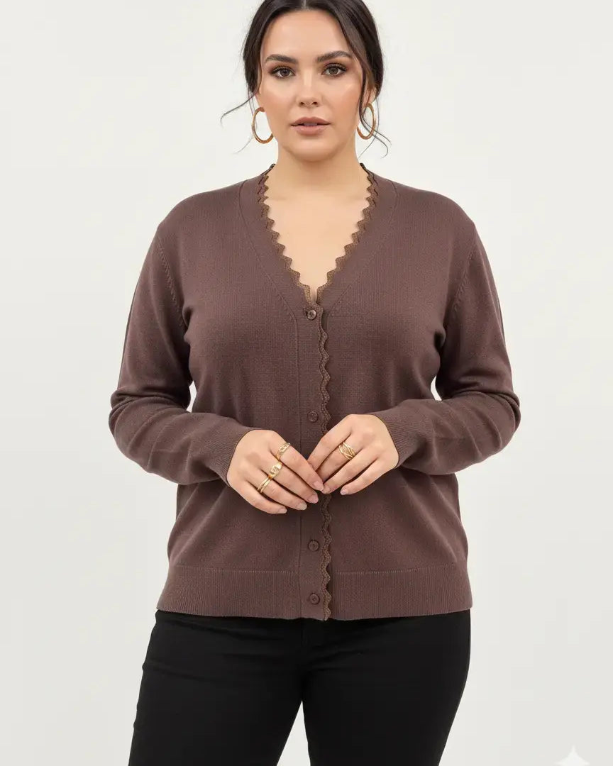 Cardigan con profilo lurex DORABELLA PIU'