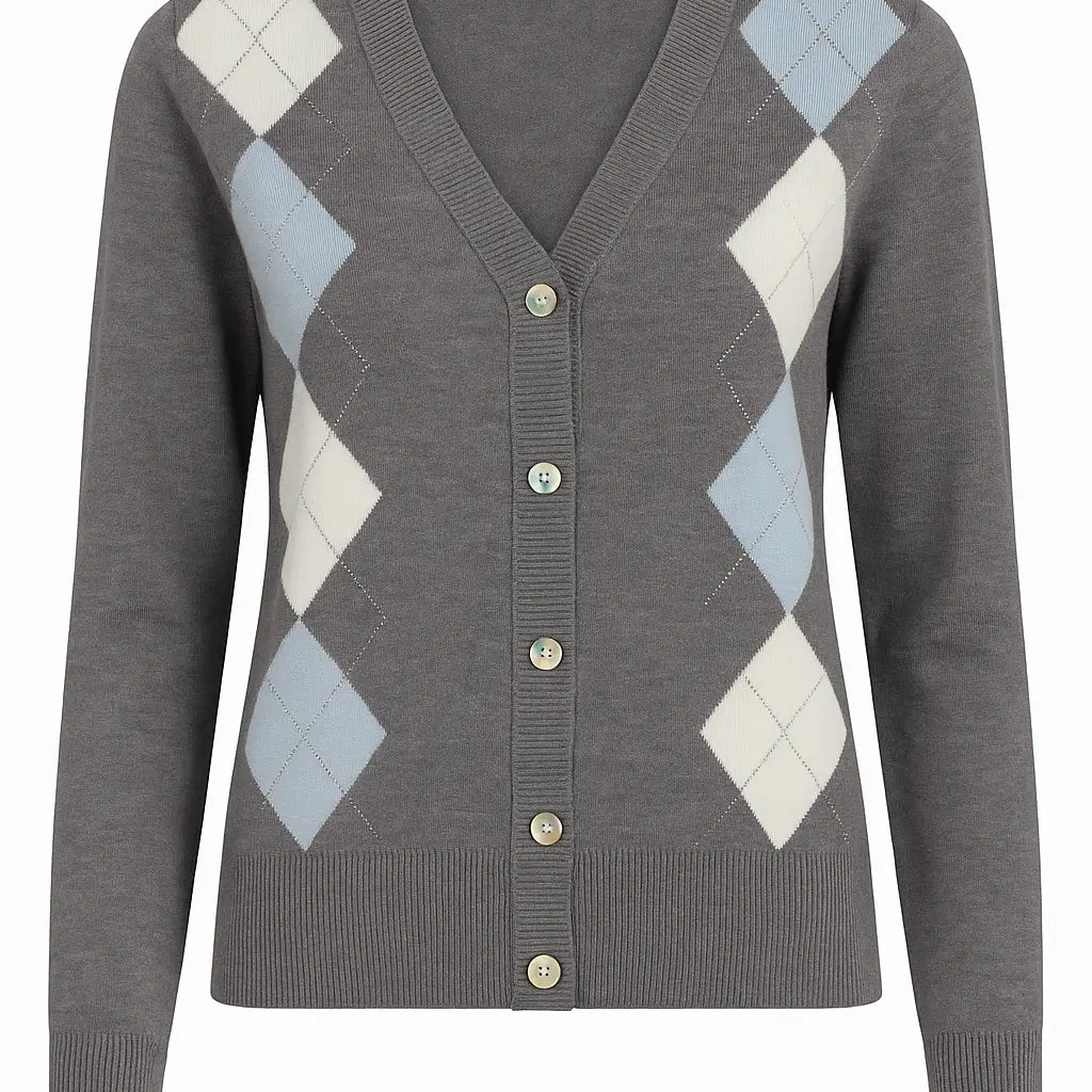 Cardigan con rombi e applicazioni DORABELLA