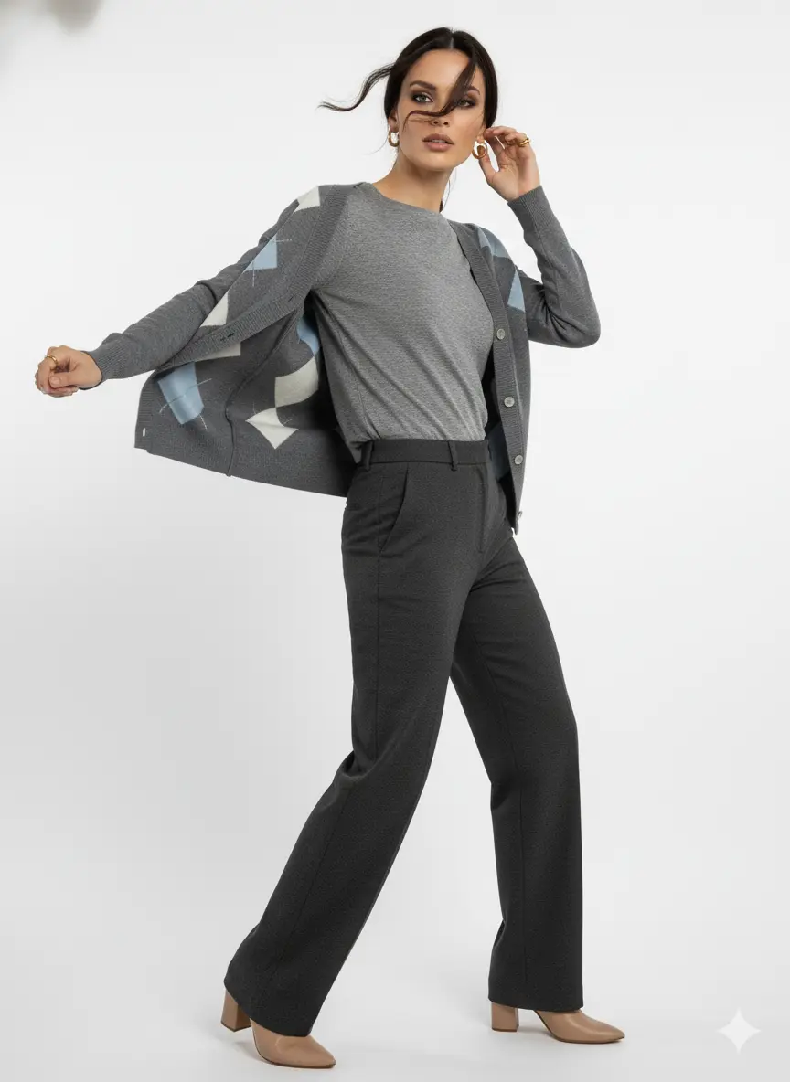 Cardigan con rombi e applicazioni DORABELLA