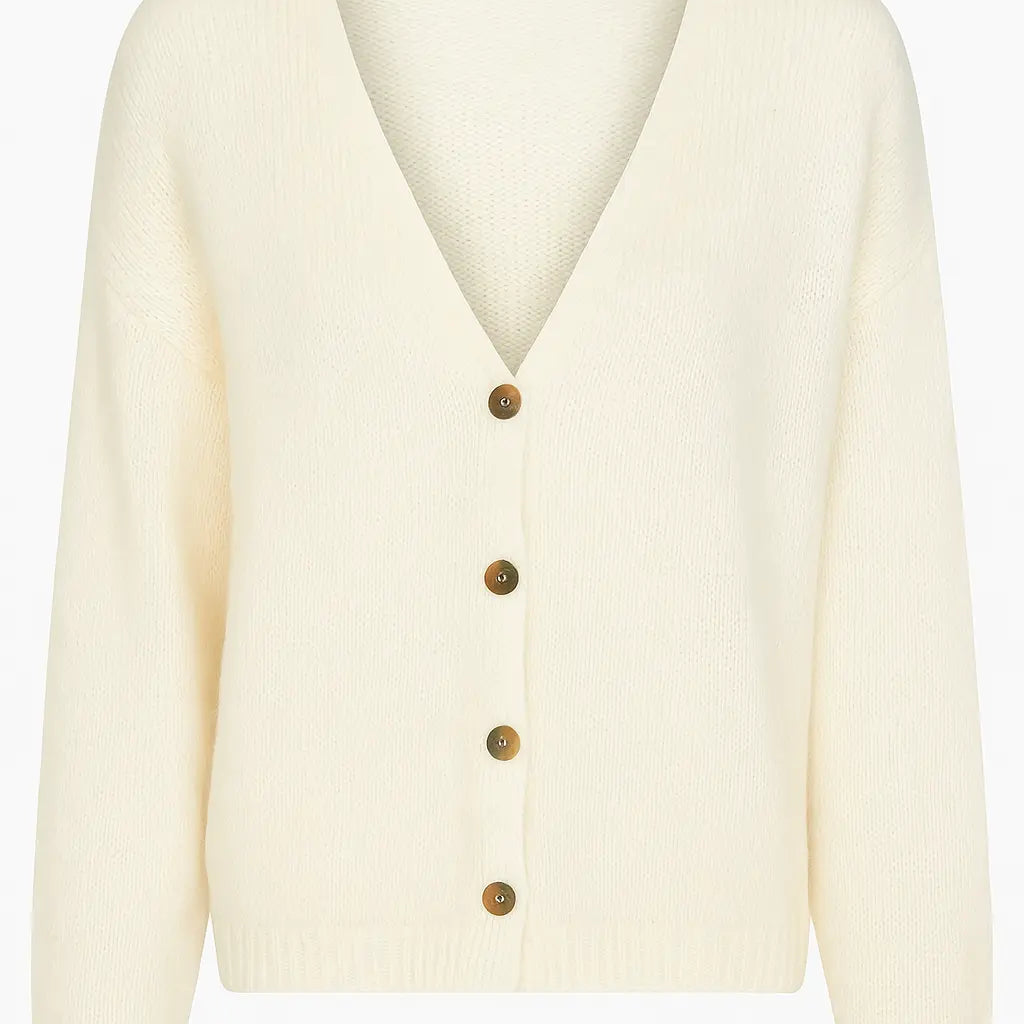 Cardigan con scollo a V UNICA by Ironica Taglia unica (44/46 o M/L) / Avorio