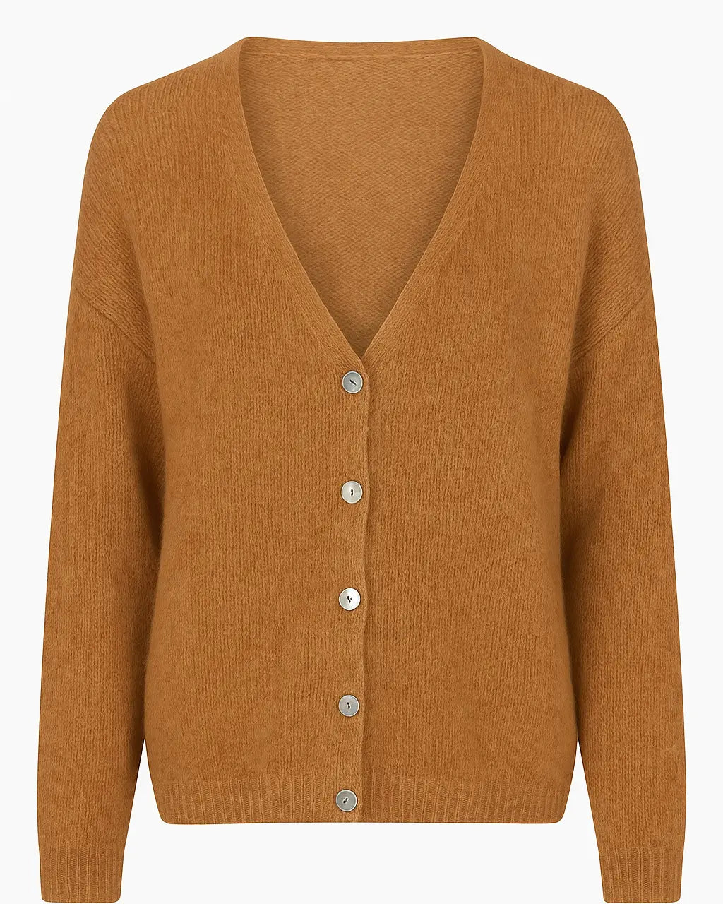 Cardigan con scollo a V UNICA by Ironica Taglia unica (44/46 o M/L) / cammello