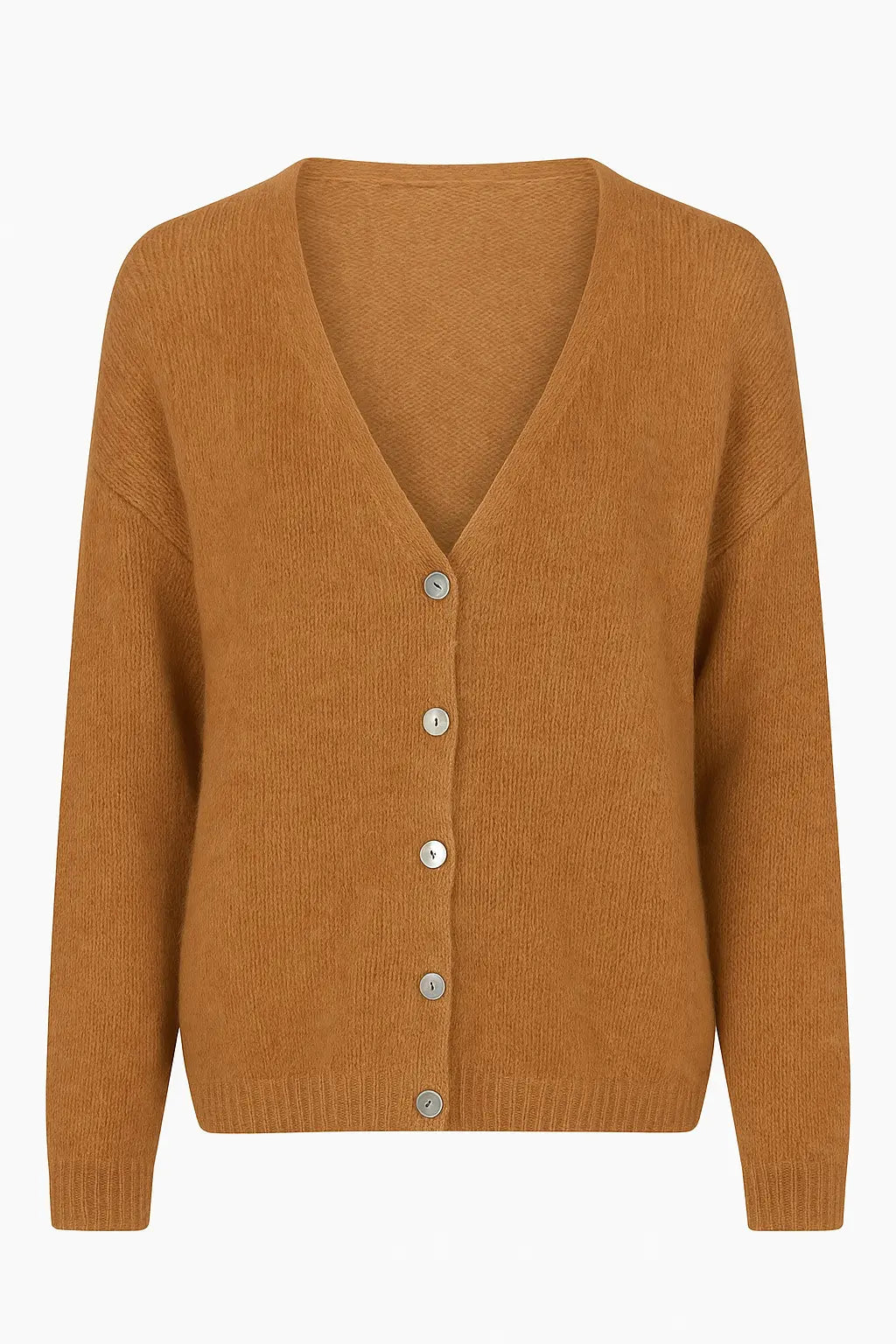 Cardigan con scollo a V UNICA by Ironica Taglia unica (44/46 o M/L) / cammello