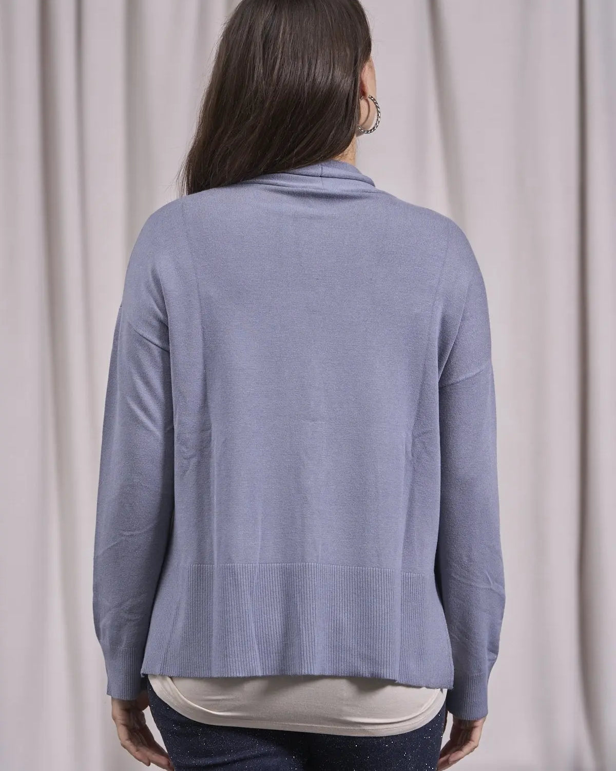 Cardigan con scollo a V e bottoni GRIGIO CHIARO IRONICA