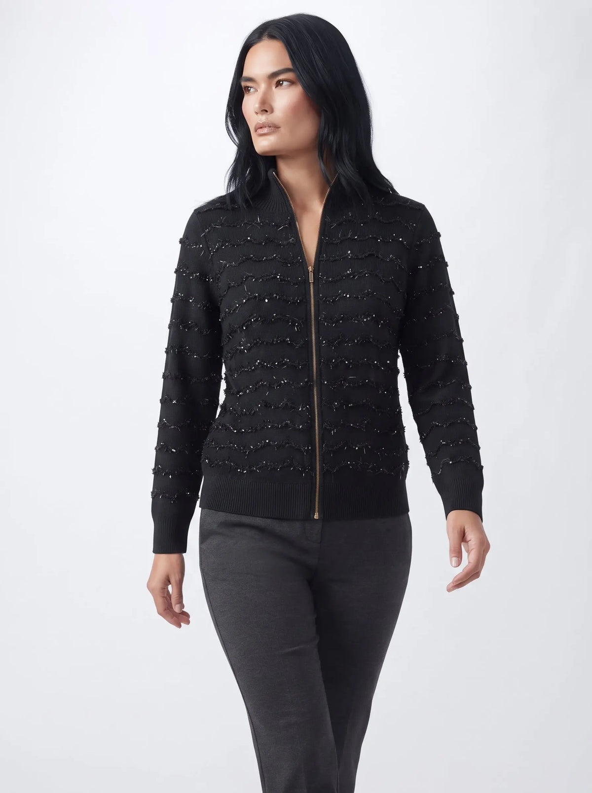 Cardigan con zip DORABELLA