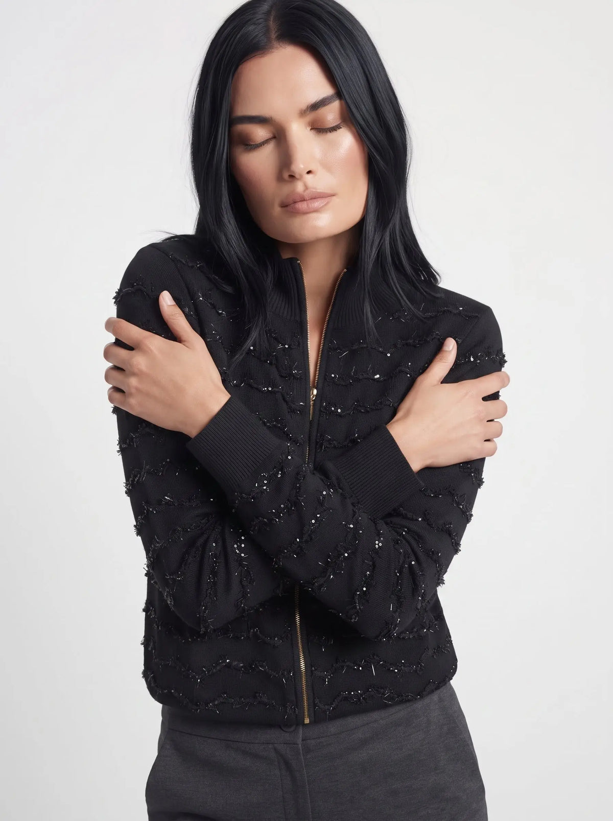 Cardigan con zip DORABELLA