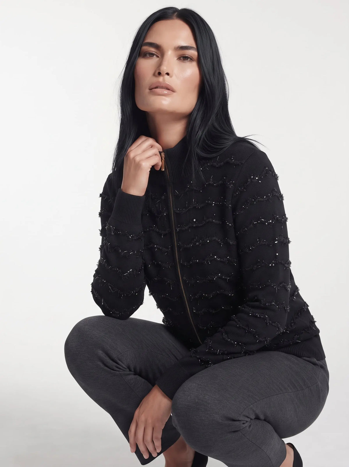 Cardigan con zip DORABELLA