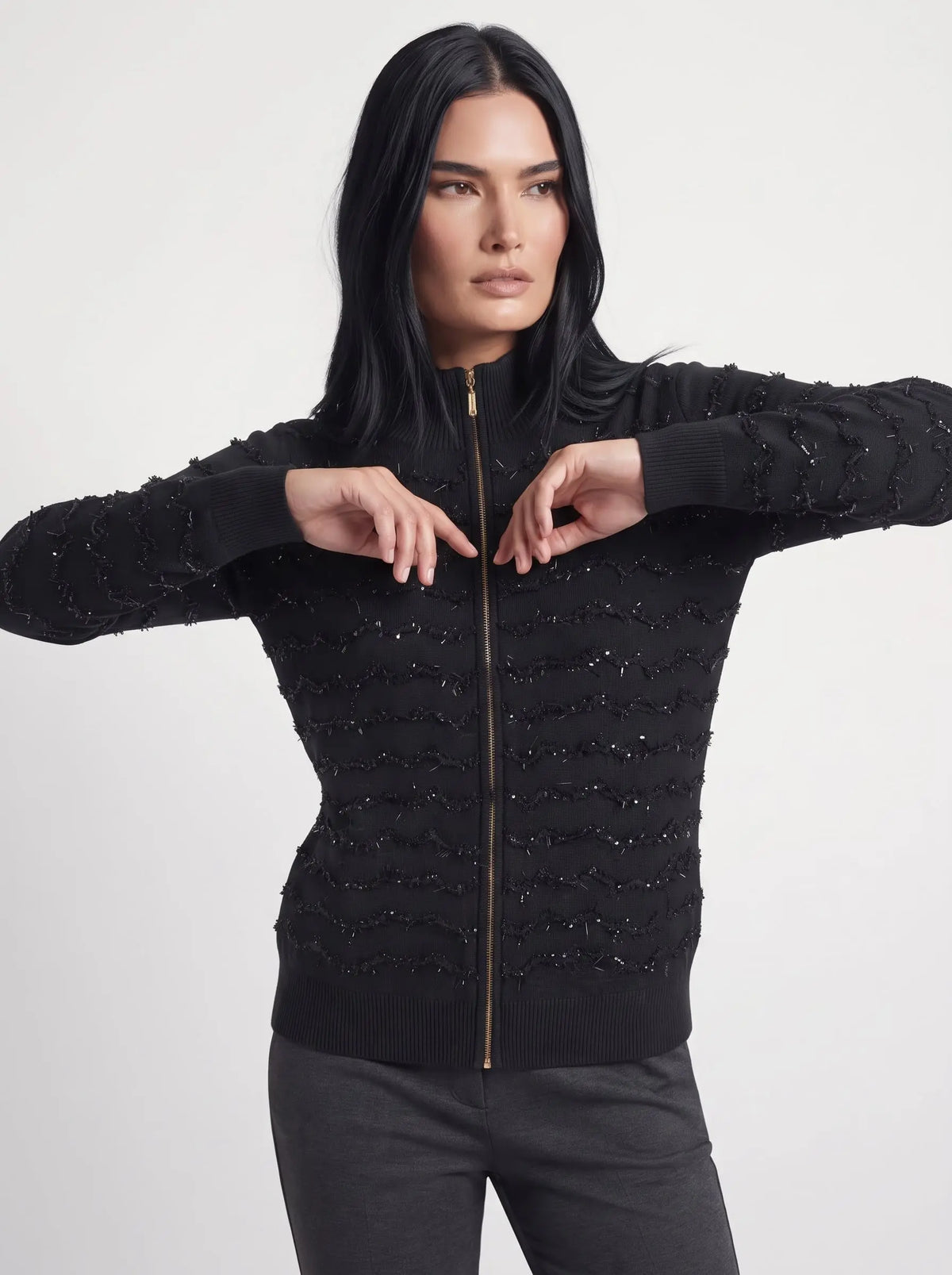 Cardigan con zip DORABELLA