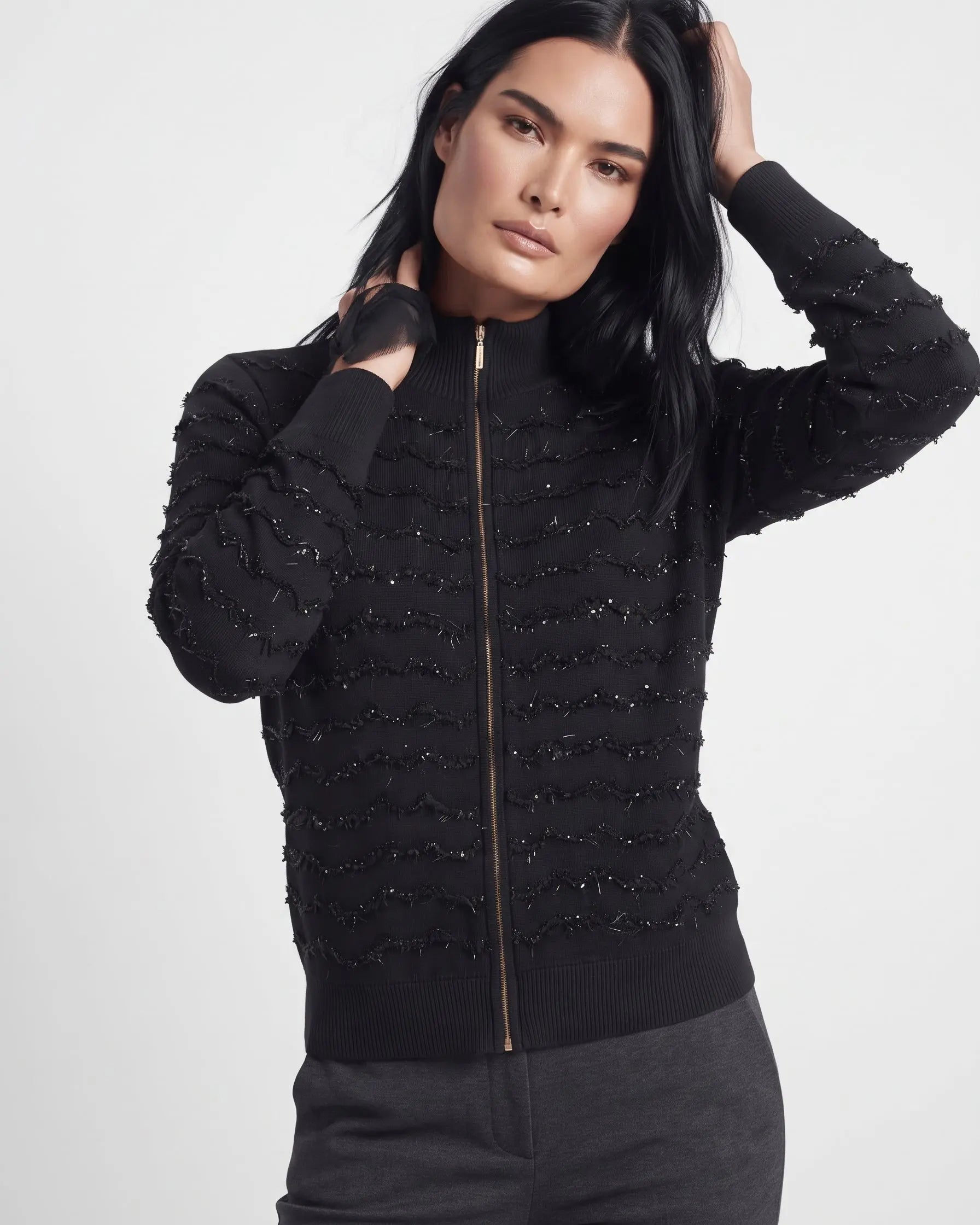 Cardigan con zip DORABELLA