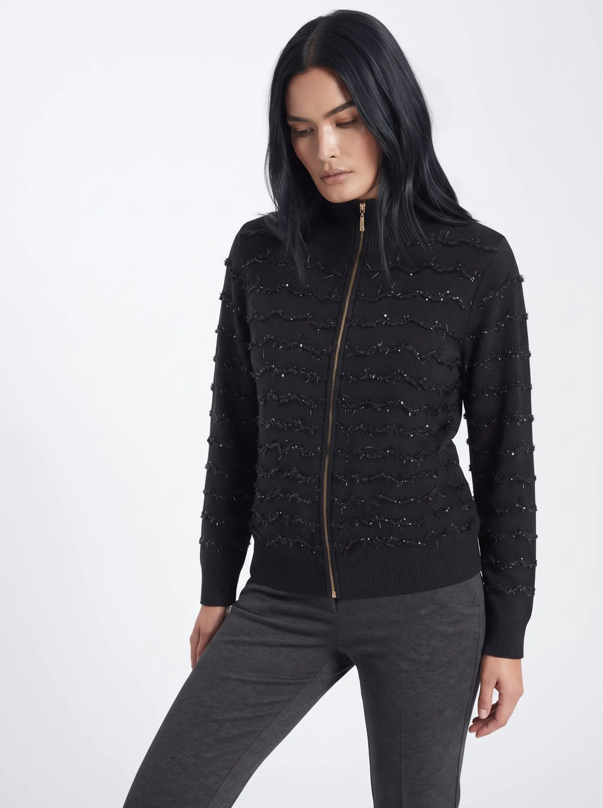 Cardigan con zip DORABELLA