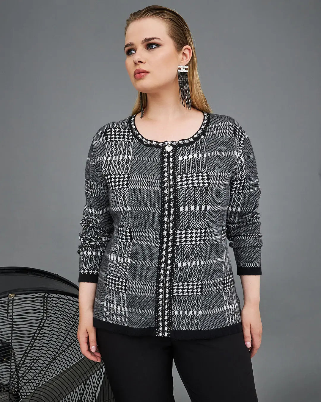 Cardigan girocollo BLACK DORABELLA PIU'