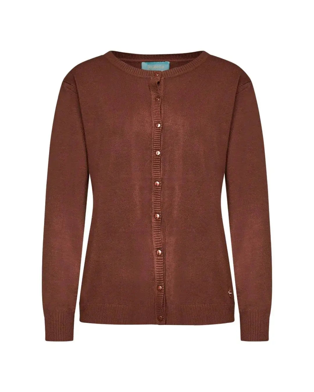 Cardigan girocollo basic con bottoni BURGUNDY DORABELLA