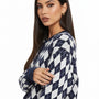 Cardigan girocollo con fantasia a rombi DORABELLA