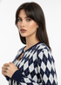 Cardigan girocollo con fantasia a rombi DORABELLA