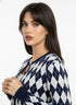 Cardigan girocollo con fantasia a rombi DORABELLA