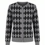 Cardigan girocollo con fantasia a rombi DORABELLA