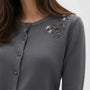 Cardigan girocollo con ricami DORABELLA