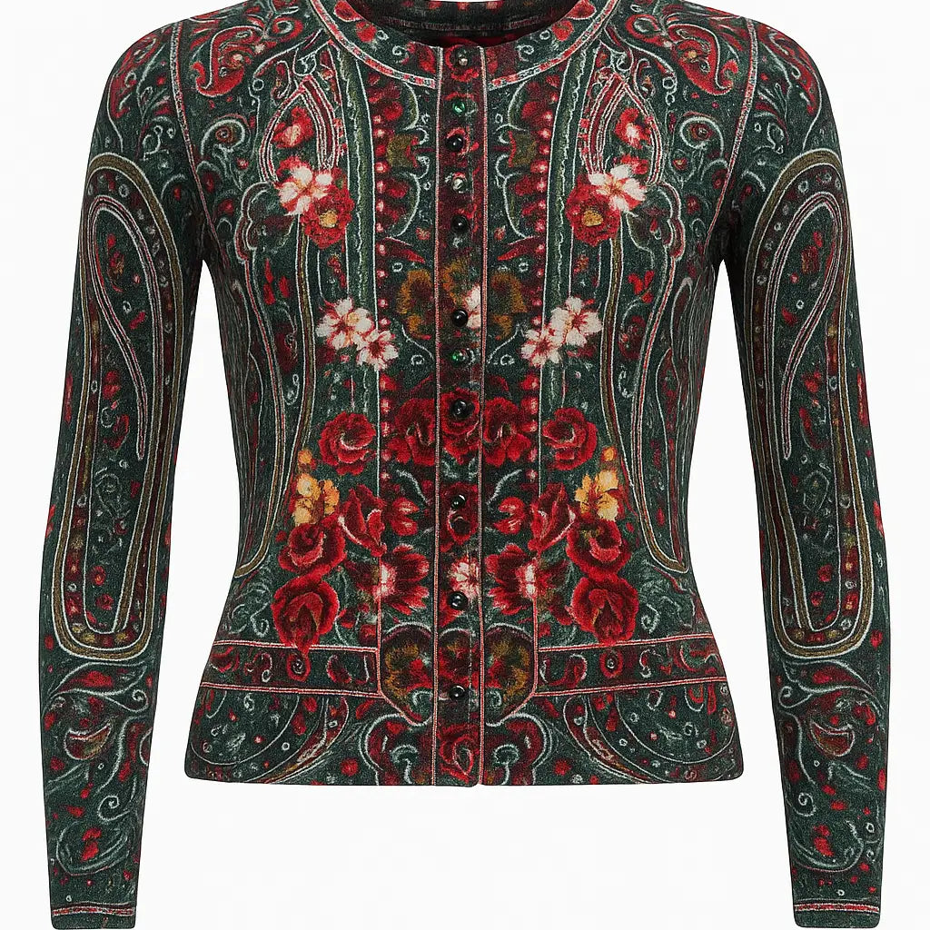 Cardigan girocollo fantasia DORABELLA XL / Nero