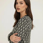 Cardigan girocollo fantasia con profili a contrasto DORABELLA