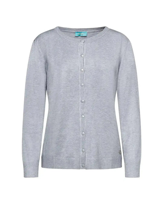 Cardigan girocollo basic con bottoni BURGUNDY DORABELLA