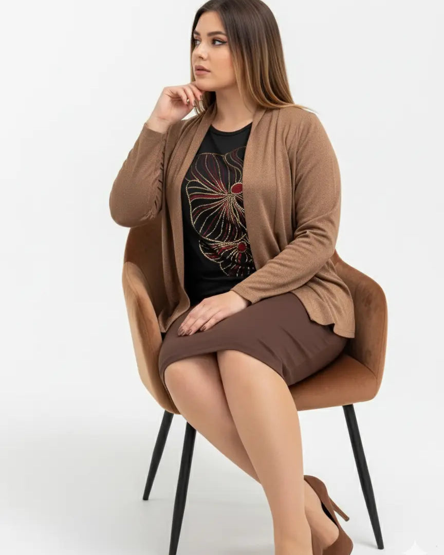 Cardigan in filo lurex DORABELLA PIU'