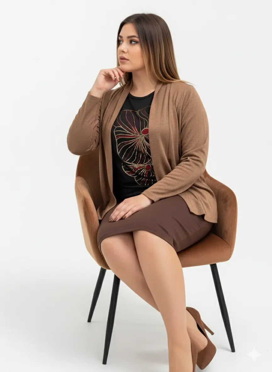 Cardigan in filo lurex DORABELLA PIU'