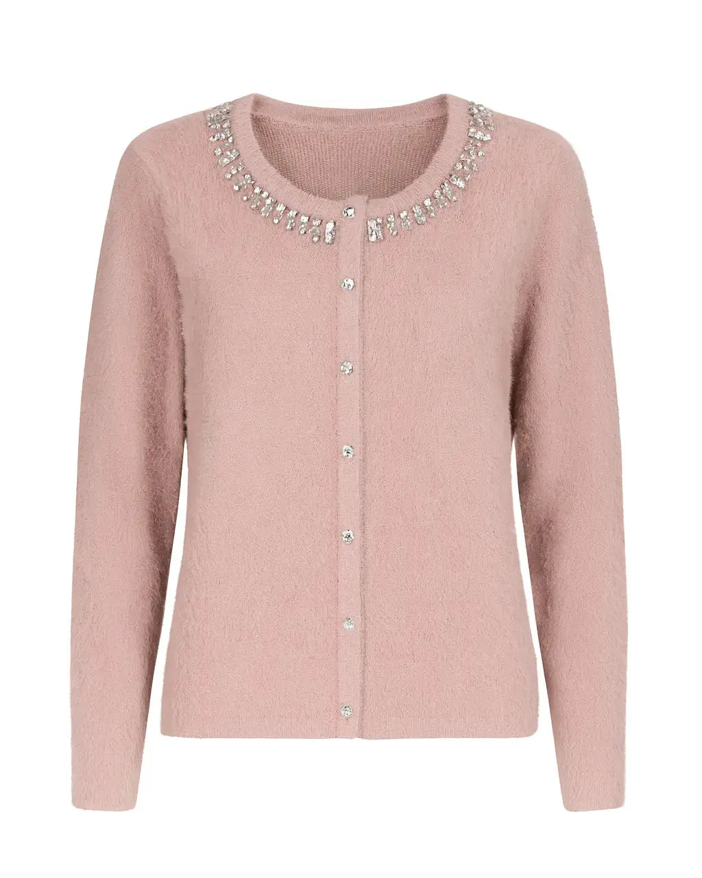 Cardigan in pelliccia con applicazioni DORABELLA XL / Rosa