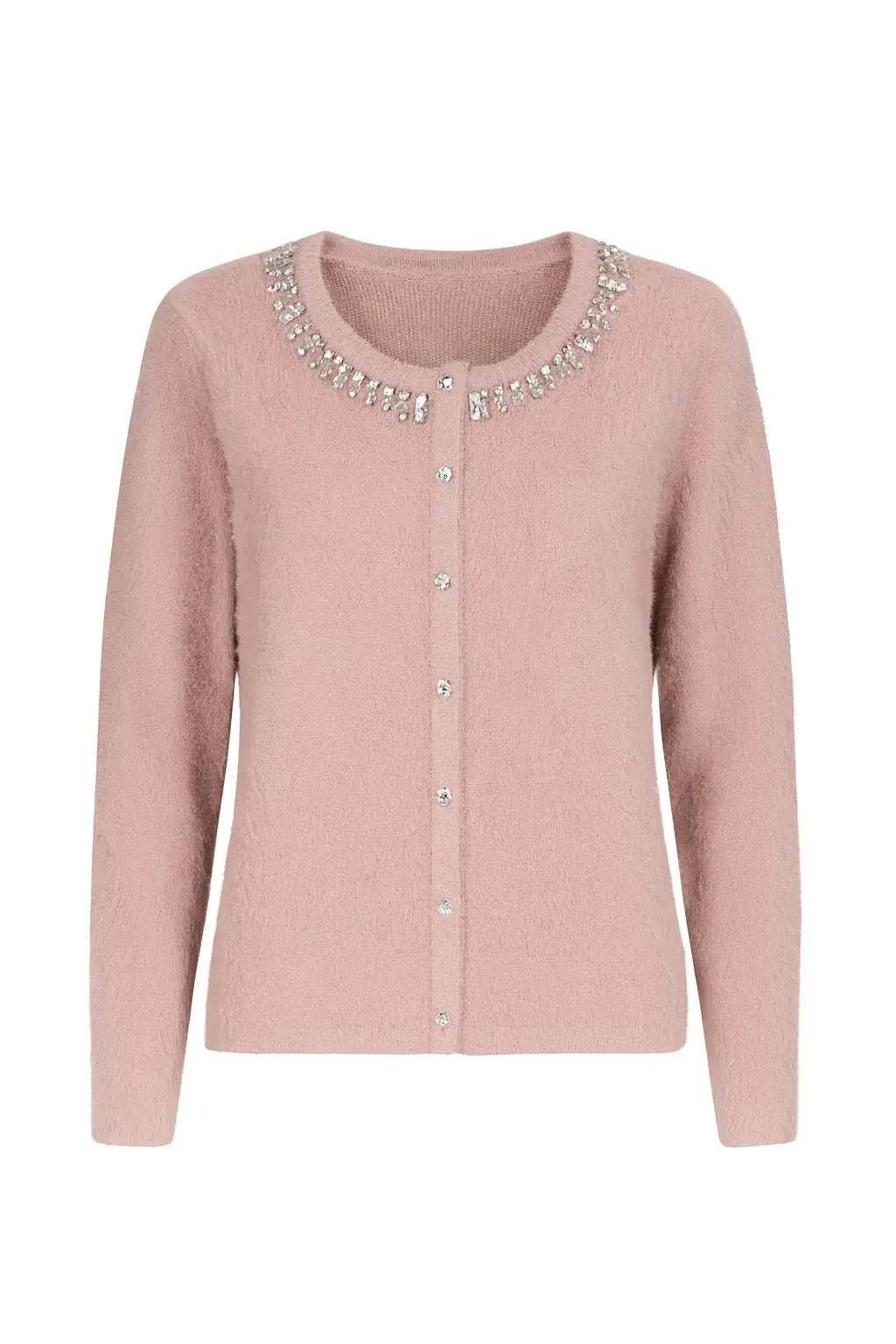 Cardigan in pelliccia con applicazioni DORABELLA XL / Rosa