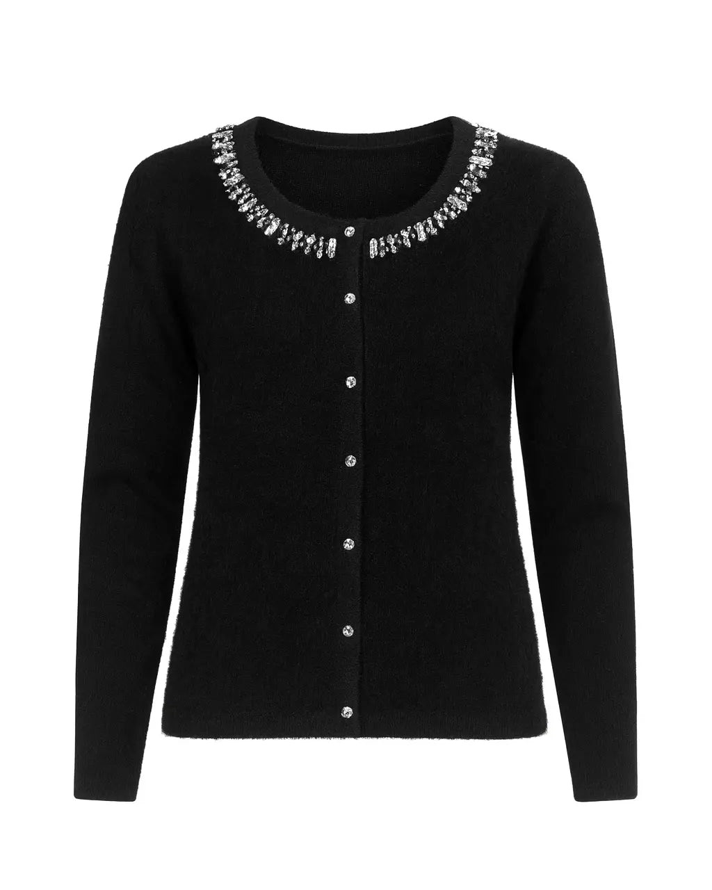 Cardigan in pelliccia con applicazioni DORABELLA XL / Nero