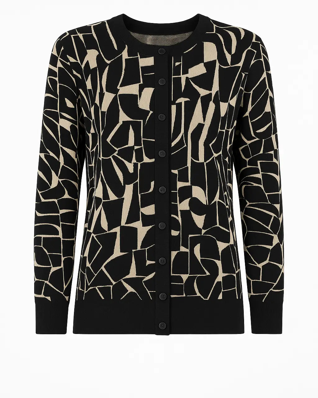 Cardigan jacquard con profili in tinta unita DORABELLA PIU'