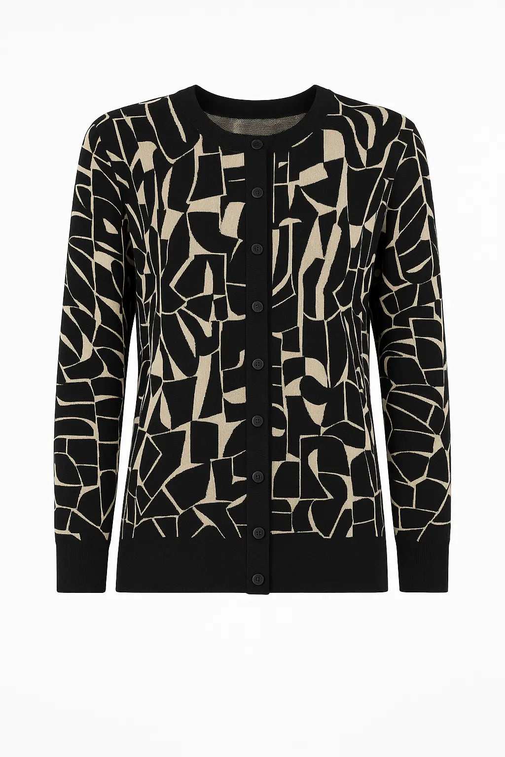 Cardigan jacquard con profili in tinta unita DORABELLA PIU'