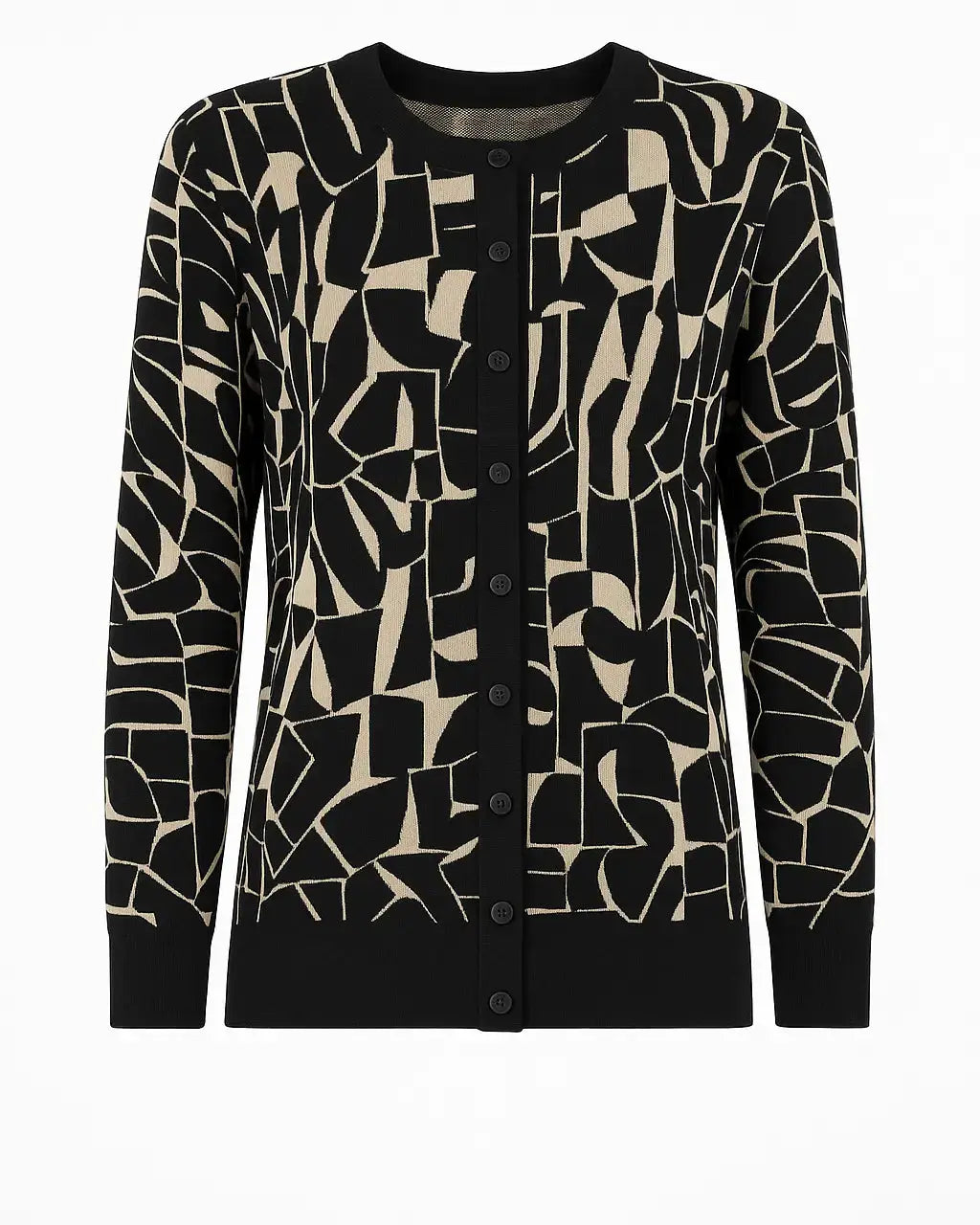 Cardigan jacquard con profili in tinta unita DORABELLA PIU'