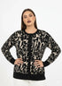 Cardigan jacquard con profili in tinta unita DORABELLA PIU'