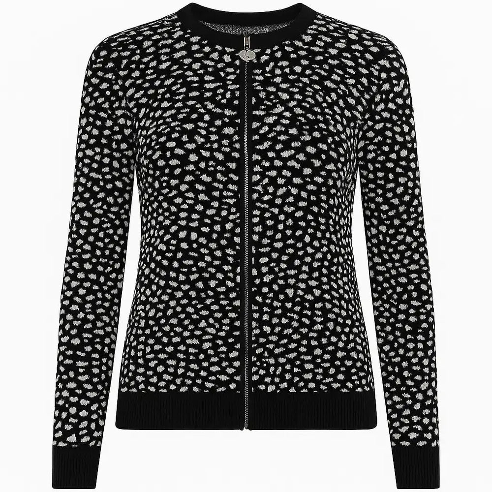Cardigan jacquard con zip DORABELLA PIU'