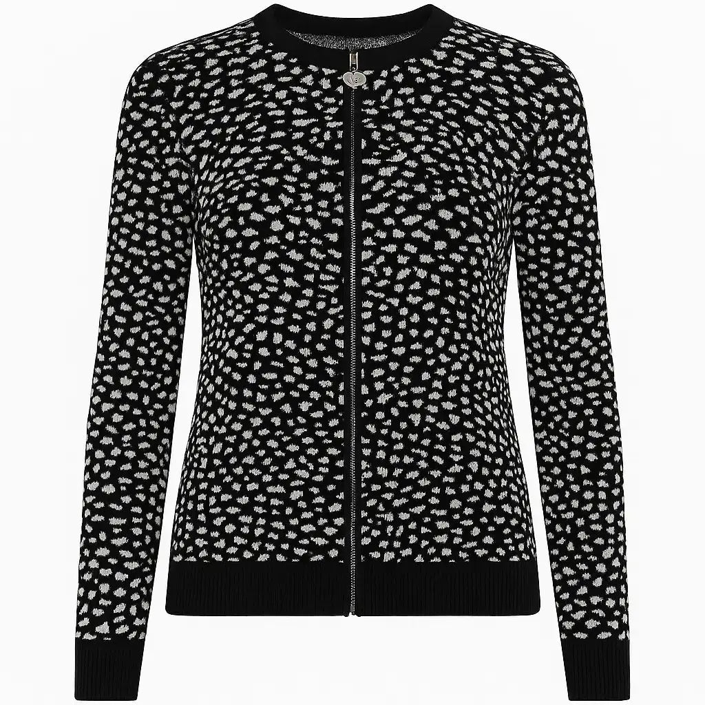 Cardigan jacquard con zip DORABELLA PIU'