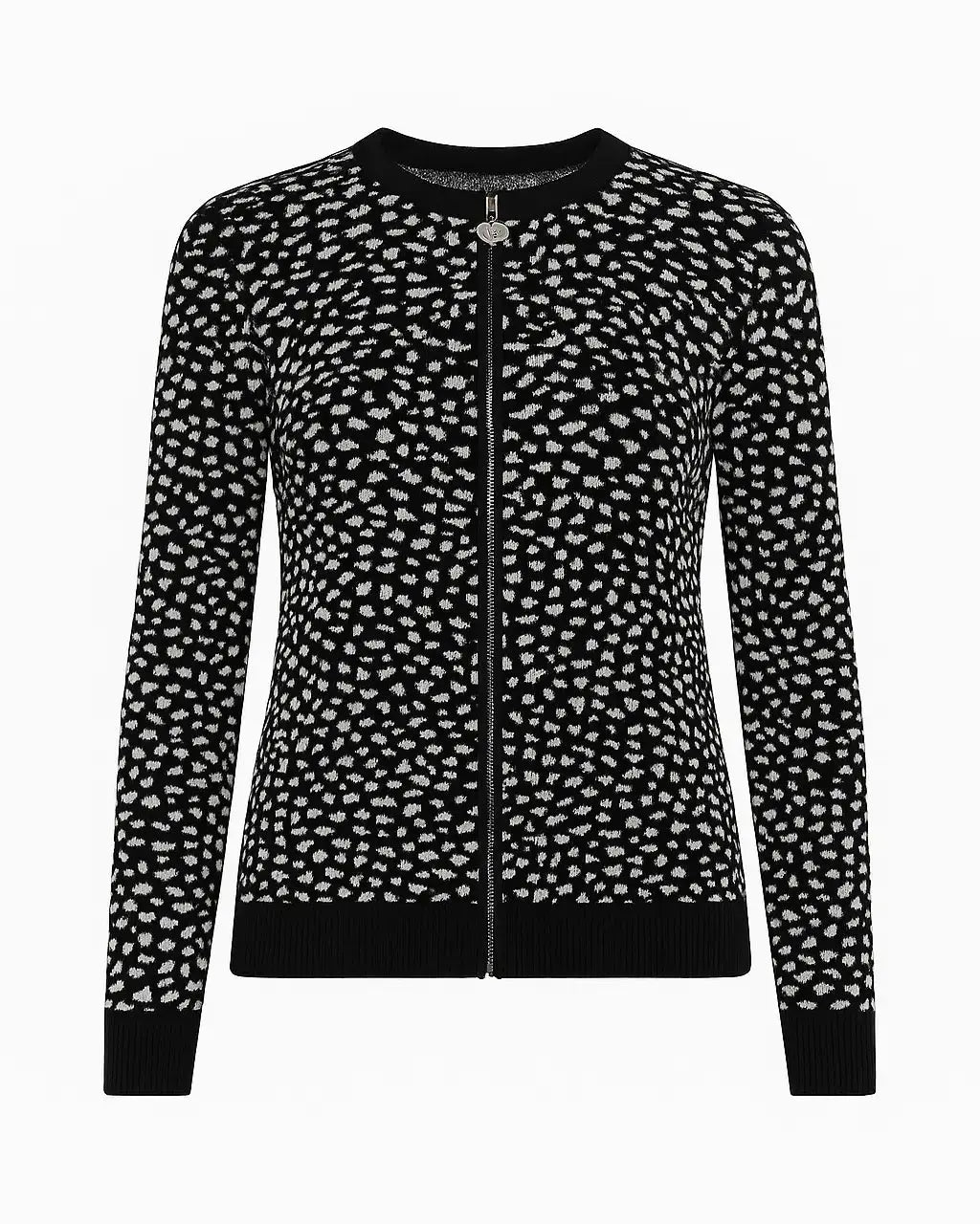 Cardigan jacquard con zip DORABELLA PIU'