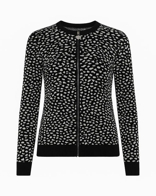 Cardigan jacquard con zip DORABELLA PIU'