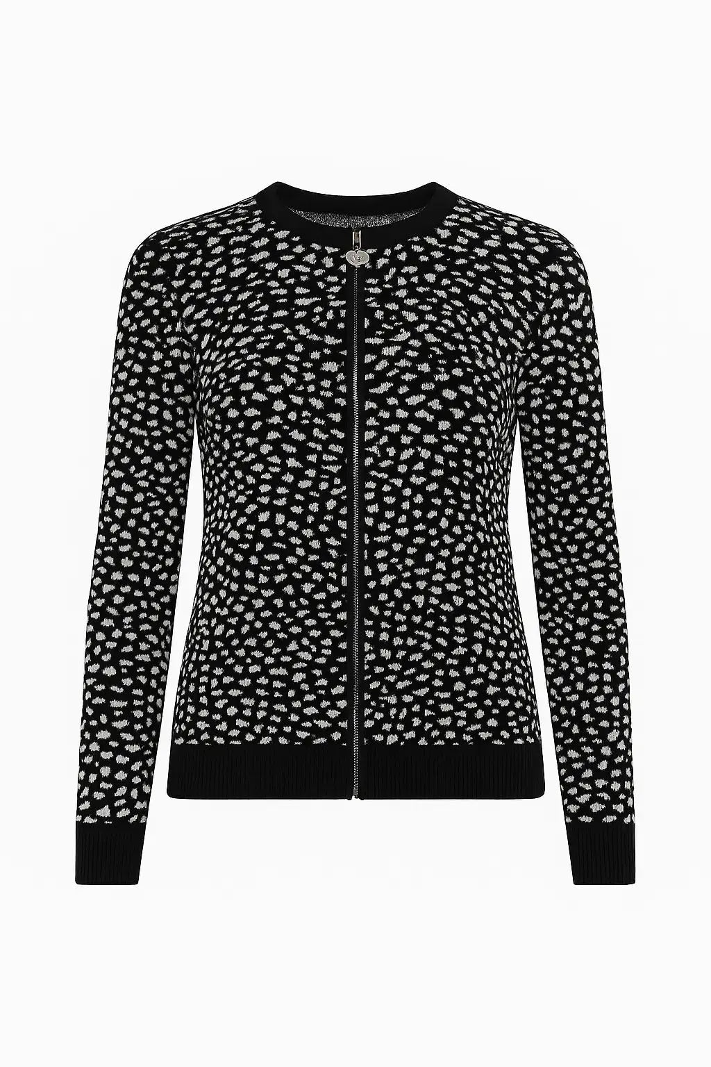 Cardigan jacquard con zip DORABELLA PIU'