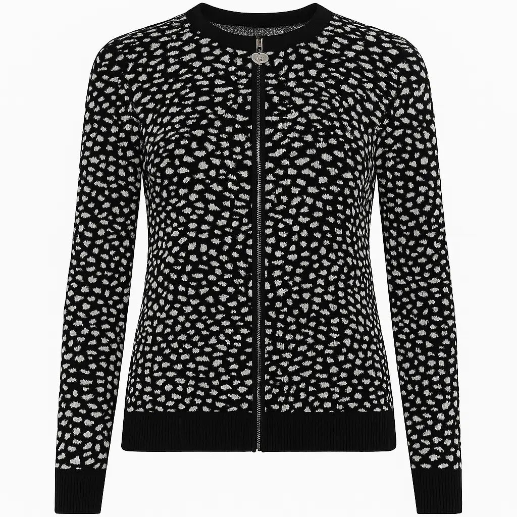 Cardigan jacquard con zip DORABELLA PIU'