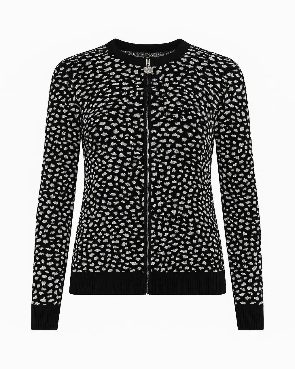 Cardigan jacquard con zip DORABELLA PIU'