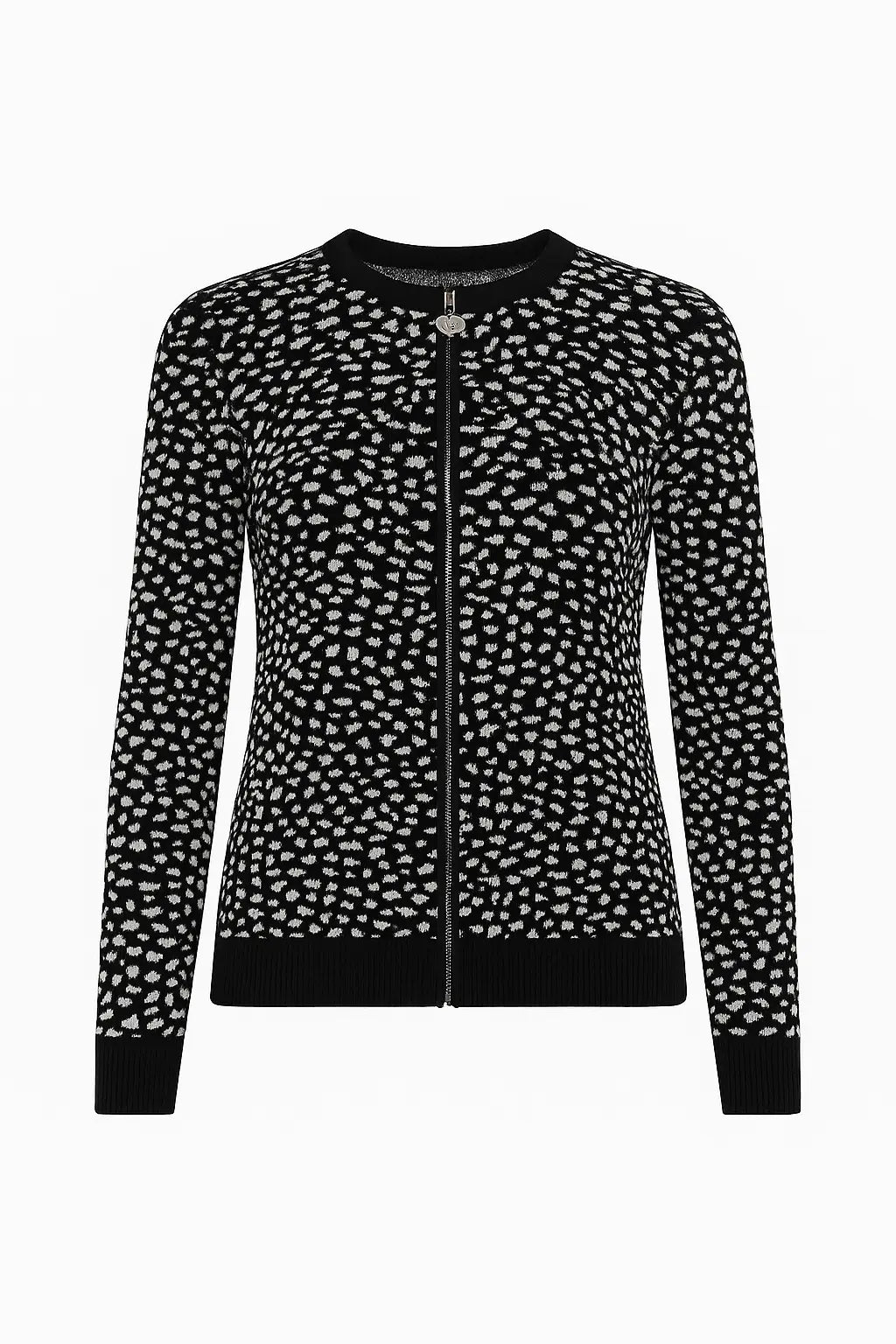 Cardigan jacquard con zip DORABELLA PIU'