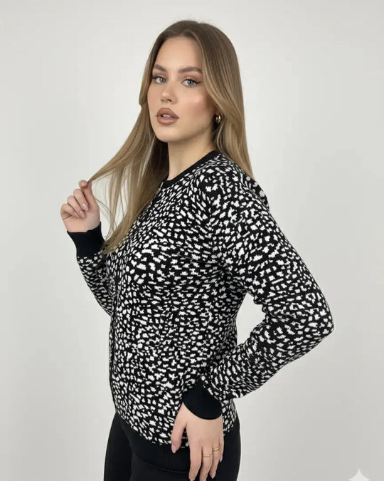 Cardigan jacquard con zip DORABELLA PIU'