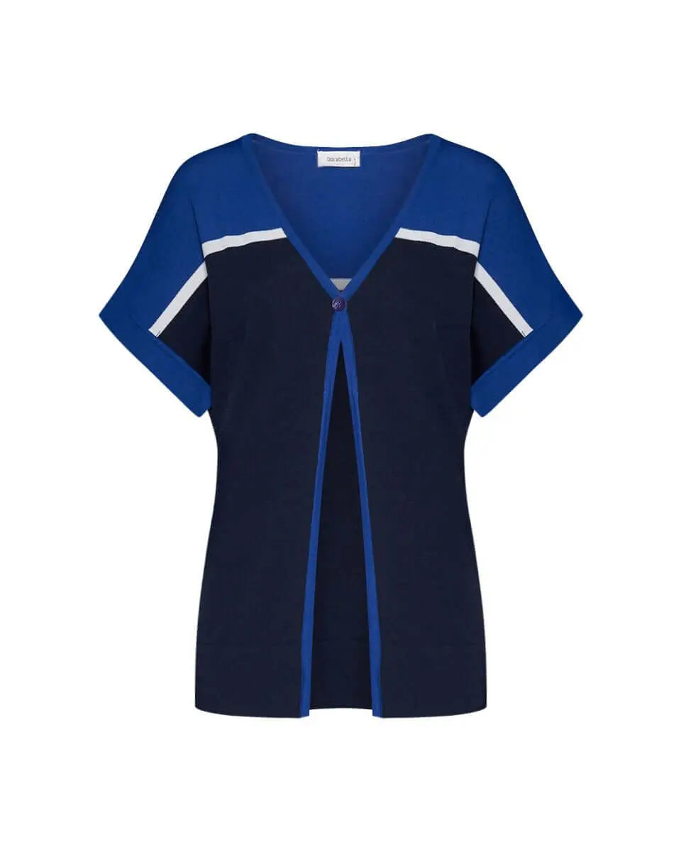 Cardigan mezza manica BLU-NAVY DORABELLA XL