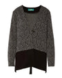 Cardigan monopetto in jacquard lurex NERO DORABELLA