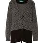 Cardigan monopetto in jacquard lurex NERO DORABELLA