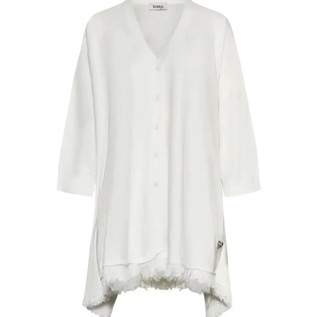 Cardigan over con frange OFF WHITE DORABELLA XL