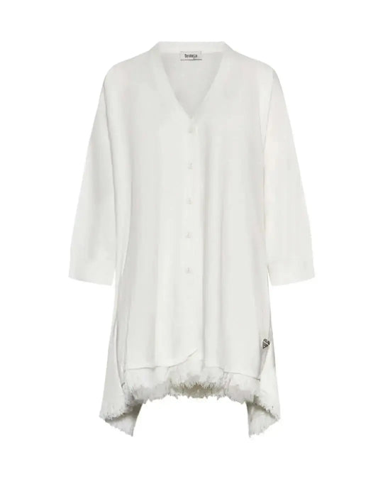 Cardigan over con frange OFF WHITE DORABELLA XL