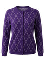 Cardigan rombi con bottoncini ricoperti DORABELLA