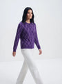 Cardigan rombi con bottoncini ricoperti DORABELLA