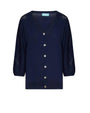 Cardigan scollo a V con bottoni e maniche a trafori BLU DORABELLA