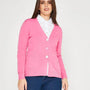 Cardigan scollo a V in maglia di misto viscosa con logo in strass. DORABELLA